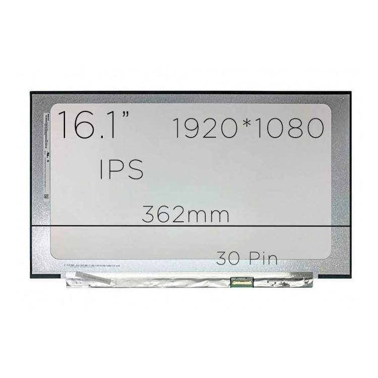 Матрица N161HCA-EA3 (экран) для ноутбука 16.1" IPS (1920x1080, Full HD, матовая, 30pin, LED, Slim, без креплений) [Яркость 300 cd/m2, Угол обзора 89/89/89/89, Контрастность 1000:1]