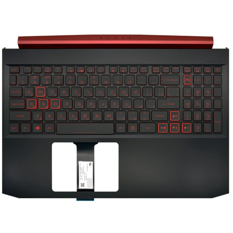 Корпус ноутбука / верхня кришка з клавіатурою від ноутбука Acer Nitro AN515-43 (6B.Q5XN2.009) Оригінал від Acer