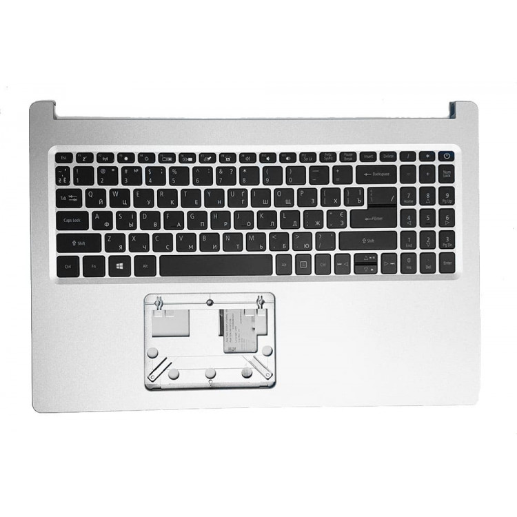 Корпус ноутбука / верхня кришка з клавіатурою від ноутбука Acer Aspire A515-55 (6B.HSPN7.032) Silver Оригінал від Acer