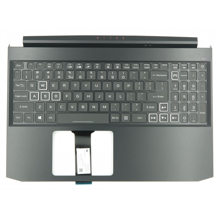 Корпус ноутбука / верхня кришка з клавіатурою від ноутбука Acer Nitro 5 AN515-55 VGA 1660/2060 (6B.Q7KN2.072) Оригінал від Acer