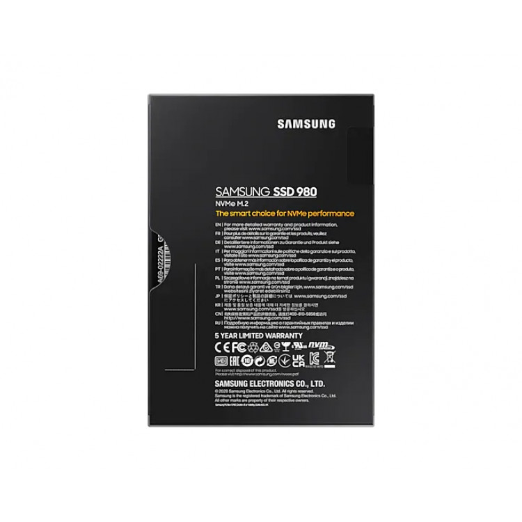 Накопитель SSD 1ТБ Samsung 980 M.2 NVMe PCIe 3.0 (MZ-V8V1T0BW)