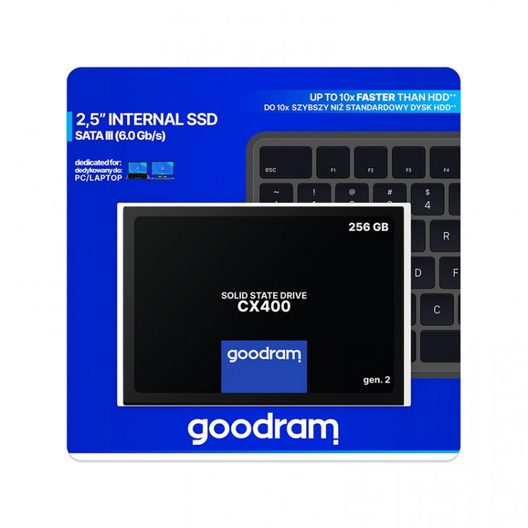 Накопичувач SSD 2.5 Sata III GOODRAM CX400 Gen.2 256 GB (SSDPR-CX400-256-G2)