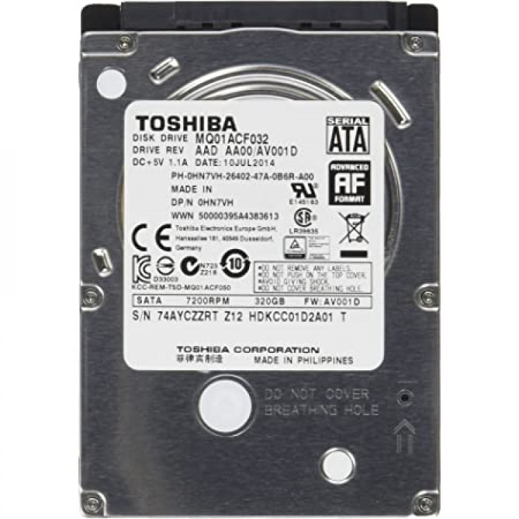 Жесткий диск / Накопитель HDD Toshiba 320GB 2.5" 16MB 7200rpm 6Gb/s (MQ01ACF032)