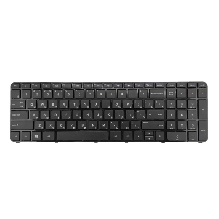 Клавіатура HP для ноутбука Pavilion 15-B без підсвічування (Black) чорна рамка