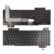 Клавиатура Asus для моделей ноутбука FX503, FX503V, FX503VM, FX503VD (Черная) с красной подсветкой Клавиатура Asus для моделей ноутбука FX503, FX503V, FX503VM, FX503VD (Черная) с красной подсветкой