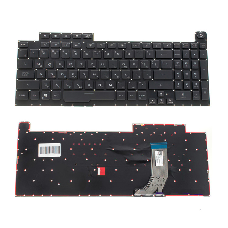 Клавиатура Asus для ноутбука ROG Strix G731 G731GT G731GV G731GW (с платой подсветки RGB)  0KNR0-661MRU00