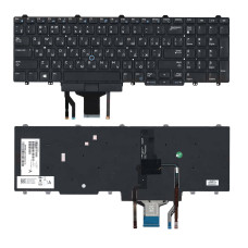 Клавиатура Dell для ноутбука Latitude: E5550, E5570 (Черная) с подсветкой Клавиатура Dell для ноутбука Latitude: E5550, E5570 (Черная) с подсветкой