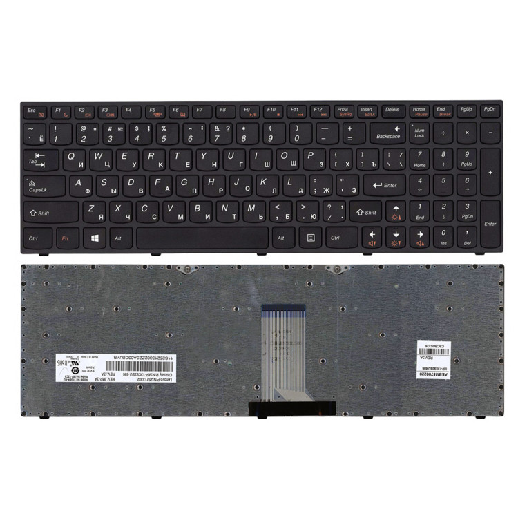 Клавіатура Lenovo для ноутбука IdeaPad  B5400, M5400, M5400A, M5400AT (Black) RU