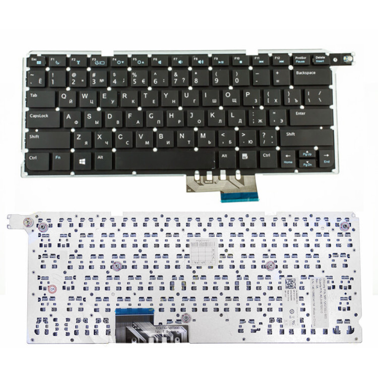 Клавиатура Dell для ноутбука Vostro 5460, V5460, 5470, 5480, V5480, V5470 (Черная) без подсветки