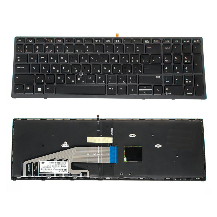 Клавіатура HP для ноутбука ZBook: 15 G3, 15 E3, 17 G3 з підсвічуванням (Black) Оригінал