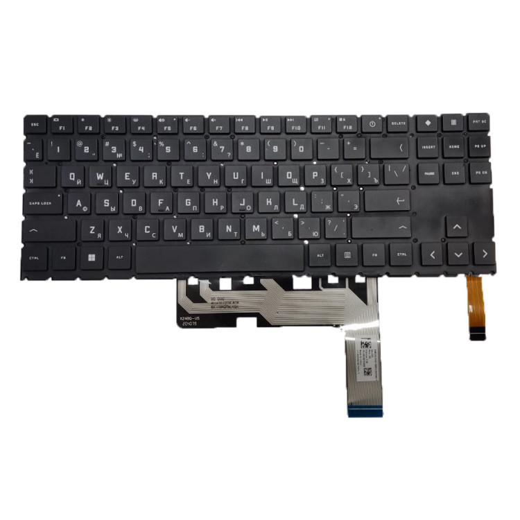 Клавіатура HP для моделей ноутбука Omen 15-EN, 15Z-EN, 15-EK, 15T-EK (Чорна) з RGB підсвічуванням