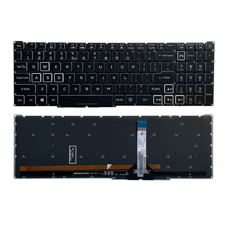 Клавиатура Acer для моделей ноутбука: Nitro 5 AN515-45, AN515-56, AN515-57, AN517-41, Predator Helios 300 PH315-53, PH315-54 (Узкий шлейф) с RGB подсветкой ENG/RUS