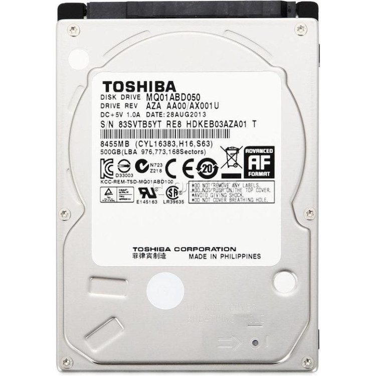 Б/В Жорсткий диск / Накопичувач HDD 500Gb Toshiba 2,5" (MQ01ABD050)