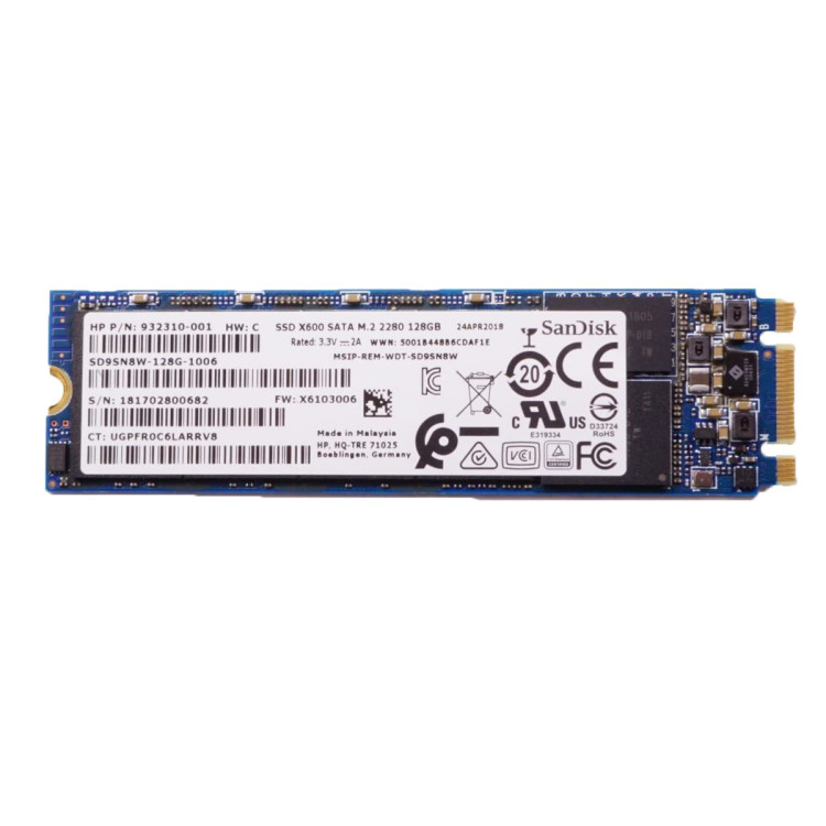 Б/В Накопичувач SSD M.2 SATA SanDisk 128 GB (SD9SN8W-128G-1006)
