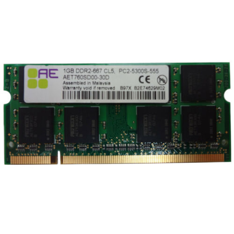 Модуль пам'яті для ноутбука SoDIMM DDR2 1GB AE (AET760SD00-30D) Б/В