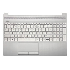 Корпус ноутбука / верхня кришка з клавіатурою від ноутбука HP 15S-GR, 15S-DY, 15-DW, 15-DU, 15-CS, TPN-C139 (Silver) AP2H8000510 ENG/RUS H-copy
