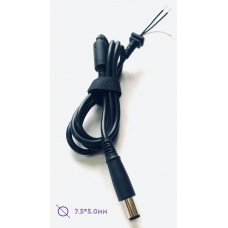 Кабель від блоку живлення ноутбука HP і Dell 7.5*5.0 мм 3 pin (180см)