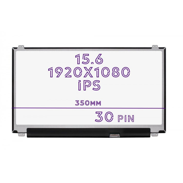 Матриця LM156LF5L01 екран для ноутбука 15.6 IPS (1920x1080 Full HD, 350 мм, матова, 30pin, LED, Slim, кріплення зверху/знизу, 350мм) [Яскравість 250 cd/m2, Кут огляду 85/85/85/85, Контрастність 1000:1]