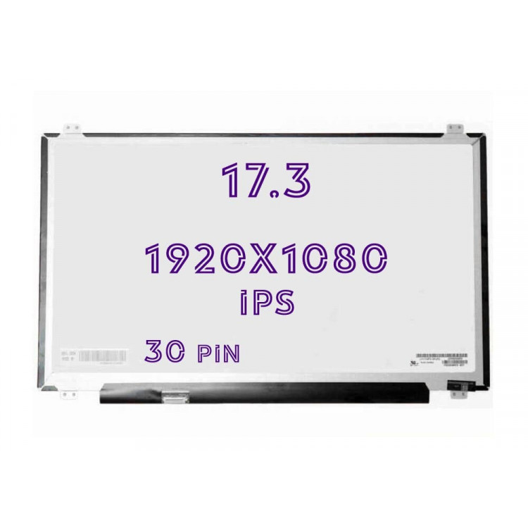 Матриця B173HAN01.0 (екран) для ноутбука 17.3" IPS (1920x1080, Full HD, матова, 30pin, LED, Slim, кріплення зверху/знизу) [Яркость 300 cd/m2, Угол обзора 89/89/89/89, Контрастность 700:1]
