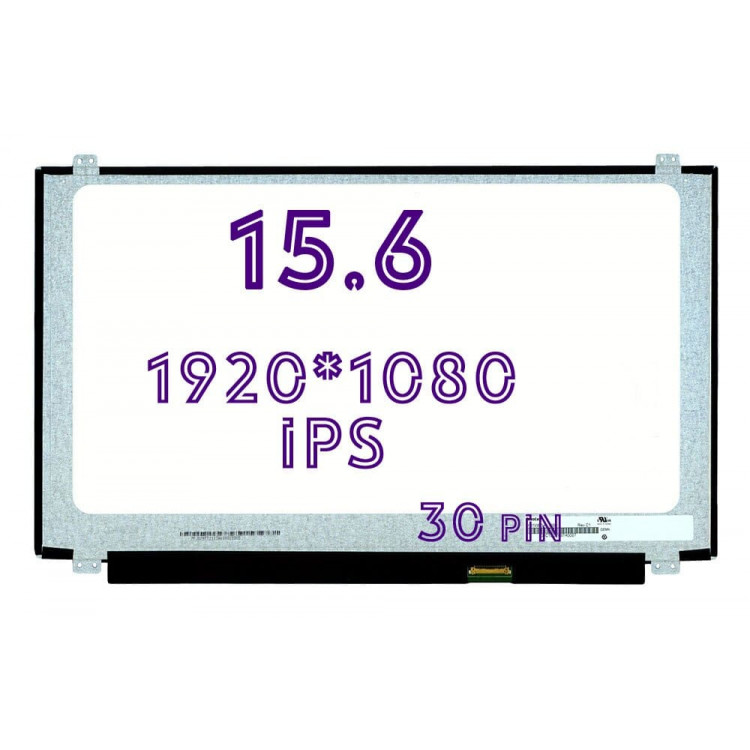 Матрица N156HCE-EAA екран для ноутбука 15.6" IPS (1920x1080, матова, 30pin, LED, Slim, кріплення зверху/знизу) [Яскравість 250 cd/m2, Кут огляду 889/89/89/89, Контраст 700:1]