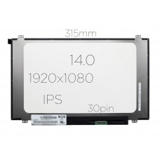 Матрица (екран) для ноутбука 14.0" IPS (1920x1080, матова, 30pin, LED, Slim, кріплення зверху/знизу) [Innolux N140HCA-EAC Яскравість 250 cd/m2, Кут огляду 89/89/89/89, Контраст 800:1, Ширина 315 мм]