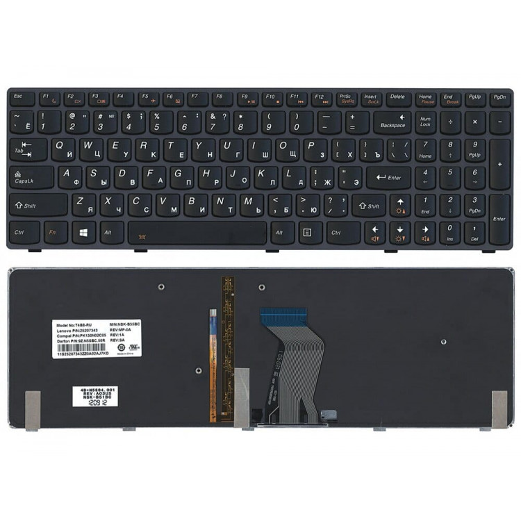 Клавіатура Lenovo для моделей ноутбука: Y580 з підсвіткою