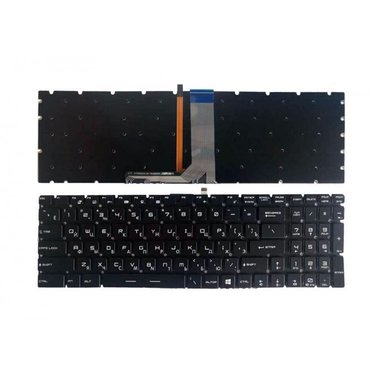 Клавиатура MSI для моделей ноутбука: GP62, GT72 GP72 GS60 GS62 GS63 GS70 PE60 PE70 GE72 GE62 GL62 GL72 с белой подсветкой