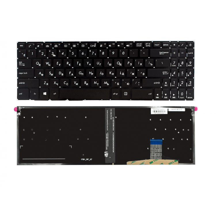 Клавиатура Asus для ноутбука VivoBook Pro 15 N580, X580 с подсветкой