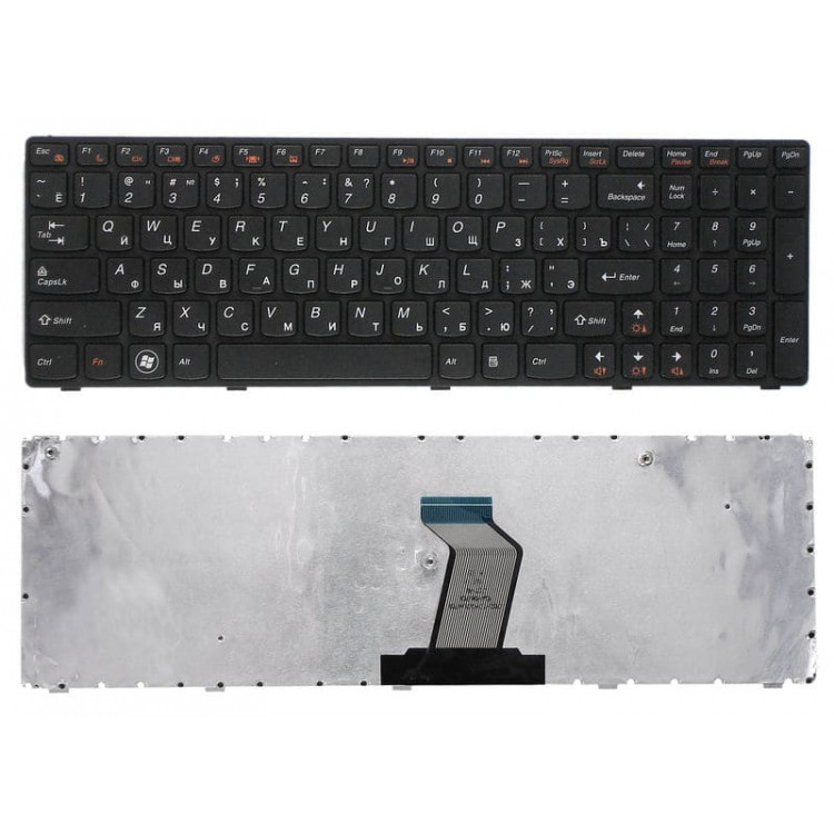 Клавиатура Lenovo для ноутбука IdeaPad G570, G575, G770, G780, Z560, Z565 (Black) RU
