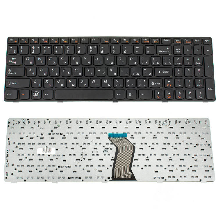 Клавіатура Lenovo для ноутбука IdeaPad G580 G585 N580 N581 N585 V580 Z580 Z585 (Black) RU
